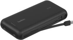 Belkin BPB024HQBK Powerbank integrált kábellel USB Type-C / 20.000mAh 30W - Fekete (BPB024HQBK) (BPB024HQBK)