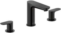 Duravit Wave - Mosdócsaptelep leeresztővel, Push-Open, 3 nyílásos beépítés, matt fekete WA1060005046 (WA1060005046)