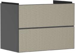 Hansgrohe Xevolos E - Mosdószekrény 78x58x48 cm, 2 fiókos, matt szürke/bronz 54180390 (54180390)