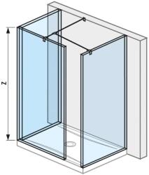 Jika Pure - Zuhanyfal Walk in L, 794x900 mm, Jika Perla Glass kivitelben H2694200026681 (H2694200026681)