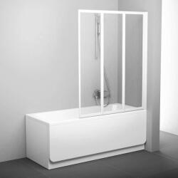 RAVAK Supernova - Összecsukható háromrészes kádparaván VS3 130, 1296x1400 mm, fehér/átlátszó üveg 795V0100Z1 (795V0100Z1)