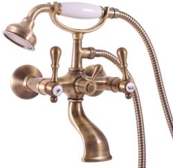 RAV SLEZÁK Morava - Fürdőszobai mixer tartozékokkal, sárgaréz MK459.5/2SM (MK459.5/2SM)