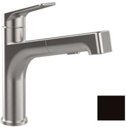 Villeroy & Boch Junis - Mosdókagyló-keverő kihúzható zuhanyzóval, matt fekete színben 92820006 (92820006)