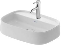 Duravit Zencha - Mosdópult 550x390 mm, túlfolyó nélkül, keverőnyílással, DuraCeram, WonderGliss, matt fehér 23745532711 (23745532711)
