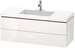 Duravit L-Cube - Szekrény mosdókagylóval 500x1200x480 mm, 2 fiókkal, fehér magasfényű, magasfényű LC6929O2222 (LC6929O2222)
