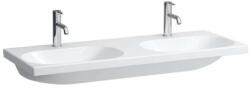 Laufen Lua - Dupla bútor mosogató 46x120 cm, túlfolyó nélkül, 2 lyuk az elemhez, LCC, fehér H8140814001561 (H8140814001561)