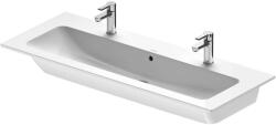 Duravit ME by Starck - Bútor dupla mosdókagyló 1230x490 mm, 2 elemnyílással, WonderGliss-szel, fehér színben 23611200241 (23611200241)