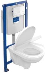 Villeroy & Boch O. novo - ViConnect fali szerelőkészlet, WC és ülőke, DirectFlush, SoftClosing és nyomógombos E200, fehér színben. 5660D301 (5660D301)