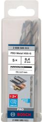 Bosch Tartozékok - Fém fúrókészlet, 8, 4x117 mm, 5 db 2608585511 (2608585511)
