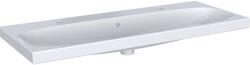 Geberit Acanto - Dupla mosdókagyló 1200x482 mm, túlfolyóval, 2 csaptelepfurattal, KeraTec, fehér színű 501.880. 00.2 (501.880.00.2)
