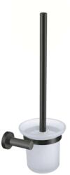 Omnires Modern projekt - Fali WC-kefe tartóval, tejüveg/csiszolt grafit MP60620GR (MP60620GR)
