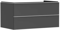 Hansgrohe Xelu Q - Mosdószekrény, 50x98x55 cm, 2 fiókos, matt szürke/matt fehér 54079700 (54079700)