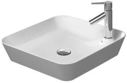 Duravit Cape Cod - Munkalapos mosdókagyló 460x460 mm, túlfolyó nélkül, csapfurattal, DuraCeram, WonderGliss, matt fehér 23404632001 (23404632001)