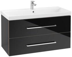 Villeroy & Boch Avento - Mosdószekrény, 980x514x452 mm, 2 fiók, Crystal Black A89200B3 (A89200B3)