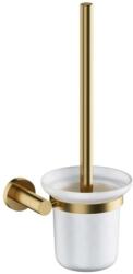 Omnires Modern projekt - Fali WC-kefe tartóval, tejüveg/csiszolt arany MP60620GLB (MP60620GLB)