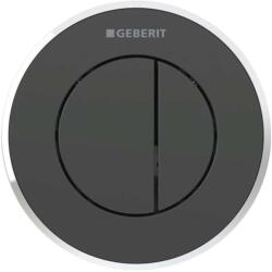 Geberit Öblítő rendszerek - Távvezérlésű öblítésvezérlő 10-es típusú, 2-funkciós, rejtett tartályhoz 8 cm, fekete/fényes króm 116.056. KM. 1 (116.056.KM.1)