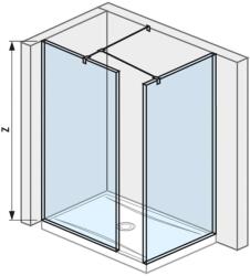 Jika Pure - Walk In Corner, 2 fal 684x2000 mm és 784x2000 mm, Jika Perla Glass kivitelezéssel H2684230026681 (H2684230026681)