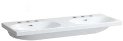 Laufen Lua - Dupla mosogató 46x120 cm, túlfolyó nélkül, csapfuratokkal, LCC, fehér H8140814001581 (H8140814001581)