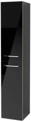 Villeroy & Boch Avento - Magas szekrény, 350x1760x372 mm, 2 ajtó, Crystal Black A89401B3 (A89401B3)