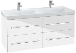 Villeroy & Boch Avento - Mosdószekrény, 1180x514x452 mm, 4 fiókos, Crystal White A89300B4 (A89300B4)