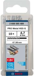 Bosch Tartozékok - Fém fúrókészlet, 4, 7x80 mm, 10 db 2608585489 (2608585489)