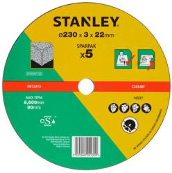 STANLEY Tartozékok - Vágókorong készlet betonhoz 230x22 mm, 5 db STA32815-QZ (STA32815-QZ)