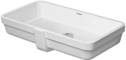 Duravit Vero Air - Beépített mosdókagyló 635x345 mm, túlfolyóval, csapfurat nélkül, WonderGliss, fehér 03846000001 (03846000001)