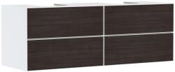 Hansgrohe Xevolos E - Mosdószekrény 157x56x55 cm, 4 fiókos, matt fehér/sötét tölgy 54199730 (54199730)
