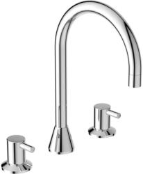 Ideal Standard CeraLine - Mosdókagyló-keverő, 3 lyukú beépítés, króm BC196AA (BC196AA)