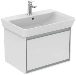 Ideal Standard Connect Air - Mosdókagylószekrény Cube 650 mm, 580x409x400 mm, fényes fehér/világosszürke matt E0847KN (E0847KN)