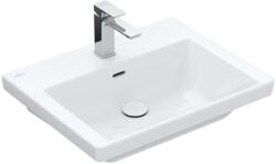 Villeroy & Boch Subway 3.0 - Mosdókagyló 600x470 mm, túlfolyóval, keverőnyílással, CeramicPlus, Stone White 4A7060RW (4A7060RW)