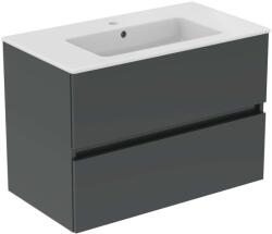 Ideal Standard Eurovit+ - Szekrény mosdóval, 55x80x44 cm, 2 fiókos, sötét szürke R0574TI (R0574TI)