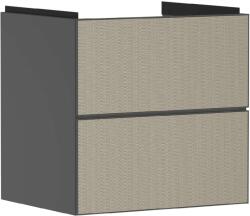 Hansgrohe Xevolos E - Mosdószekrény 58x58x48 cm, 2 fiókos, matt szürke/bronz 54177390 (54177390)
