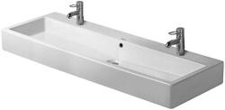 Duravit Vero - Dupla mosdókagyló 1200x470 mm, túlfolyóval, 2 csaptelepfurattal, WonderGliss, fehér színben 04541200241 (04541200241)
