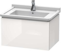 Duravit L-Cube - Mosdószekrény 408x670x469 mm, 1 fiókos, fényes fehér LC616402222 (LC616402222)