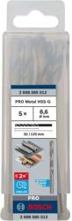 Bosch Tartozékok - Fém fúrókészlet, 8, 6x125 mm, 5 db 2608585512 (2608585512)
