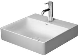 Duravit DuraSquare - Mosdópult, 500x470 mm, túlfolyó nélkül, csapfurattal, DuraCeram, fehér 2353500071 (2353500071)