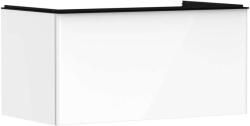 Hansgrohe Xelu Q - Mosdószekrény, 50x98x55 cm, 1 fiókos, fényes fehér/matt fekete 54058670 (54058670)