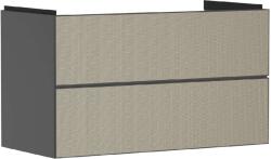 Hansgrohe Xevolos E - Mosdószekrény 98x58x48 cm, 2 fiókos, matt szürke/bronz 54183390 (54183390)
