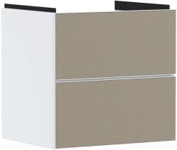 Hansgrohe Xevolos E - Mosdószekrény 58x58x48 cm, 2 fiókos, matt fehér/bronz 54175390 (54175390)