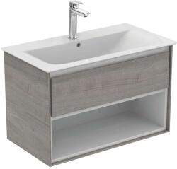 Ideal Standard Connect Air - Szekrény a mosdókagyló alatt, 800x440x517mm, dekor szürke tölgy/fehér matt E0827PS (E0827PS)