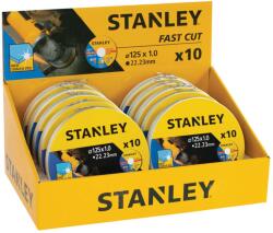 STANLEY Tartozékok - Vágókorong rozsdamentes acélhoz és fémekhez, 125x22, 2 mm, 10 db STA38257-XJ (STA38257-XJ)