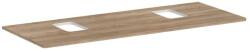 Hansgrohe Xelu Q - Mosdópult 136x55 cm, 2 kivágás, natúr tölgy 54125230 (54125230)