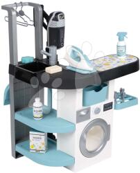 Smoby Mosókonyha elöltöltős mosógéppel Rowenta Wash&Clean Laundry Smoby elektronikus porszívóval hanggal és vasalóval 17 kiegészítővel (SM330320)