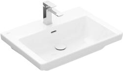 Villeroy & Boch Subway 3.0 - Mosdókagyló 650x470 mm, túlfolyóval, keverőnyílással, CeramicPlus, Stone White 4A7065RW (4A7065RW)