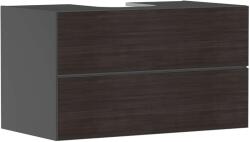 Hansgrohe Xevolos E - Mosdószekrény 98x56x55 cm, 2 fiókos, matt szürke/sötét tölgy 54192730 (54192730)