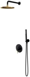 Omnires Y - Zuhanyszett rejtett csapteleppel, testtel, átmérő 25 cm, fekete/arany SYSY18BLGL (SYSY18BLGL)