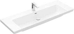 Villeroy & Boch Subway 3.0 - Mosdókagyló 1300x470 mm, túlfolyóval, keverőnyílással, CeramicPlus, Stone White 4A70D5RW (4A70D5RW)
