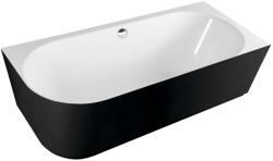 Polysan Fürdőkádak - Sussi R fürdőkád, 1600x700x495 mm, jobbra, fekete/fehér 80219R (80219R)