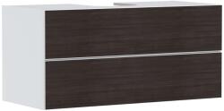 Hansgrohe Xevolos E - Mosdószekrény 118x56x55 cm, 2 fiókos, matt fehér/sötét tölgy 54193730 (54193730)
